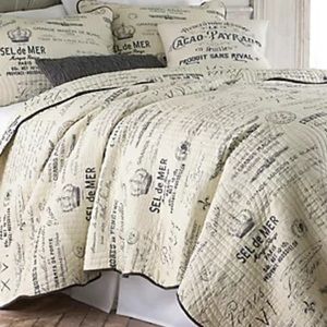 Paris French king size quilt bedspread Levtex girona bed bath and pillow shams